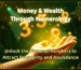 A raised hand reaches for golden numbers 3, 5, and 8 glowing above on a green patterned background.